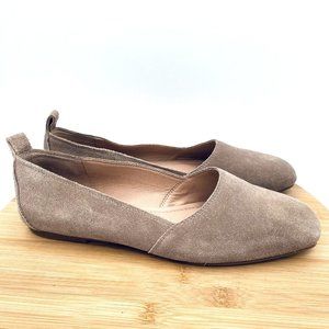 Lucky Brand Shoes Womens 9.5 Beige Suede Slip On Casual Loafers Minimalist